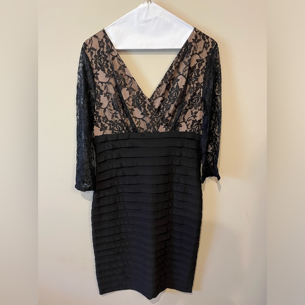 Adrianna Papell black dress size 8